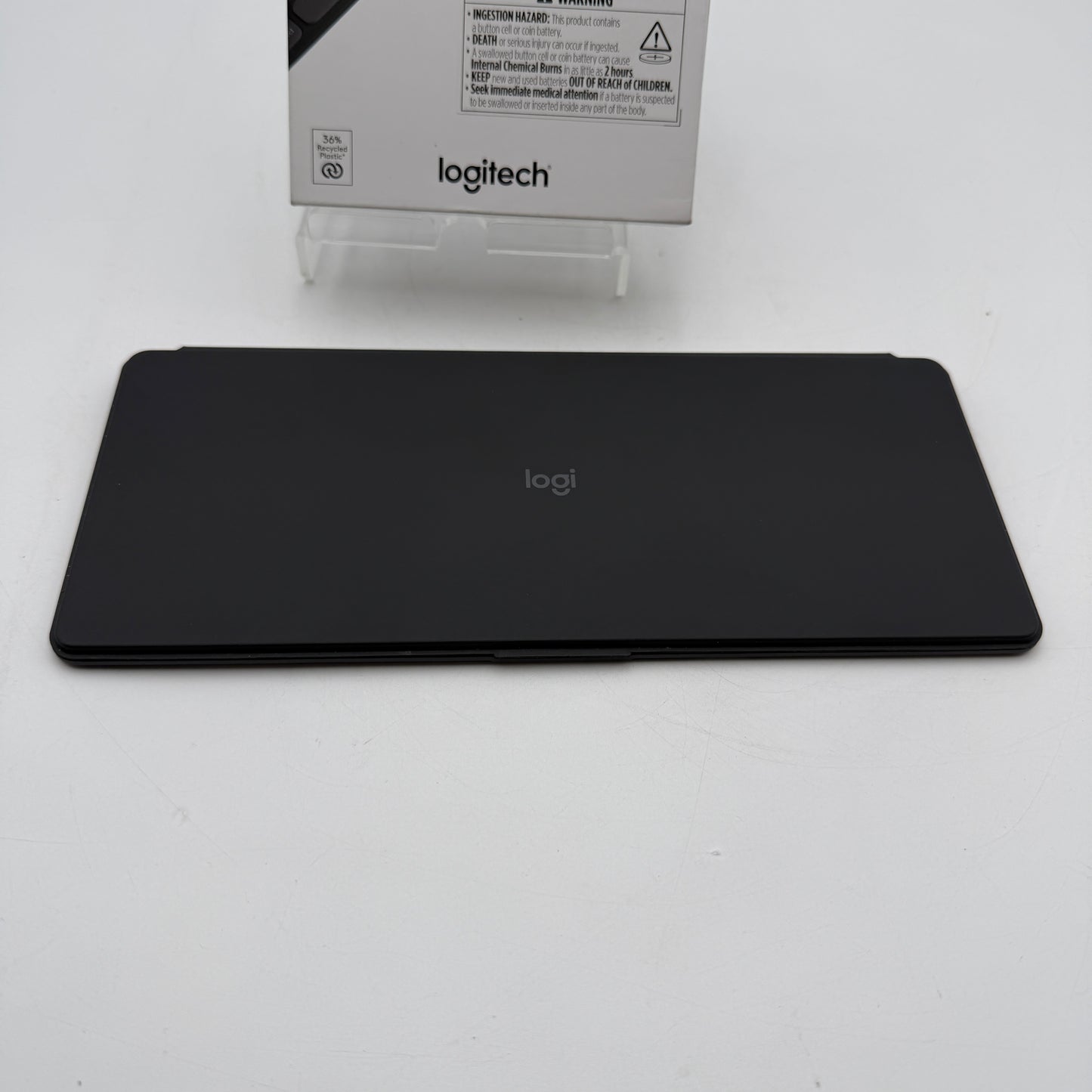 Logitech Keys-To-Go 2 Black Tablet Accessory Used With Box