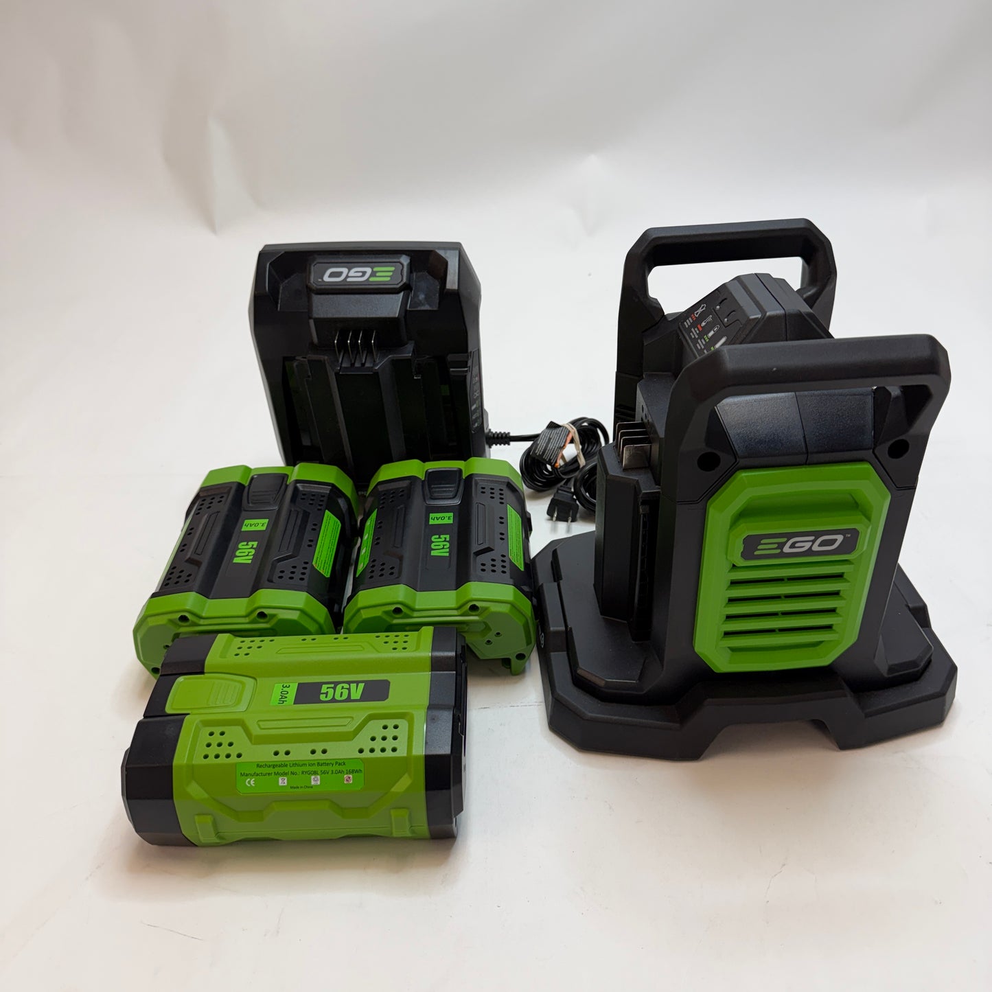 Ego CH2800D Power+ Charger and Battery Lot with Extra Charger