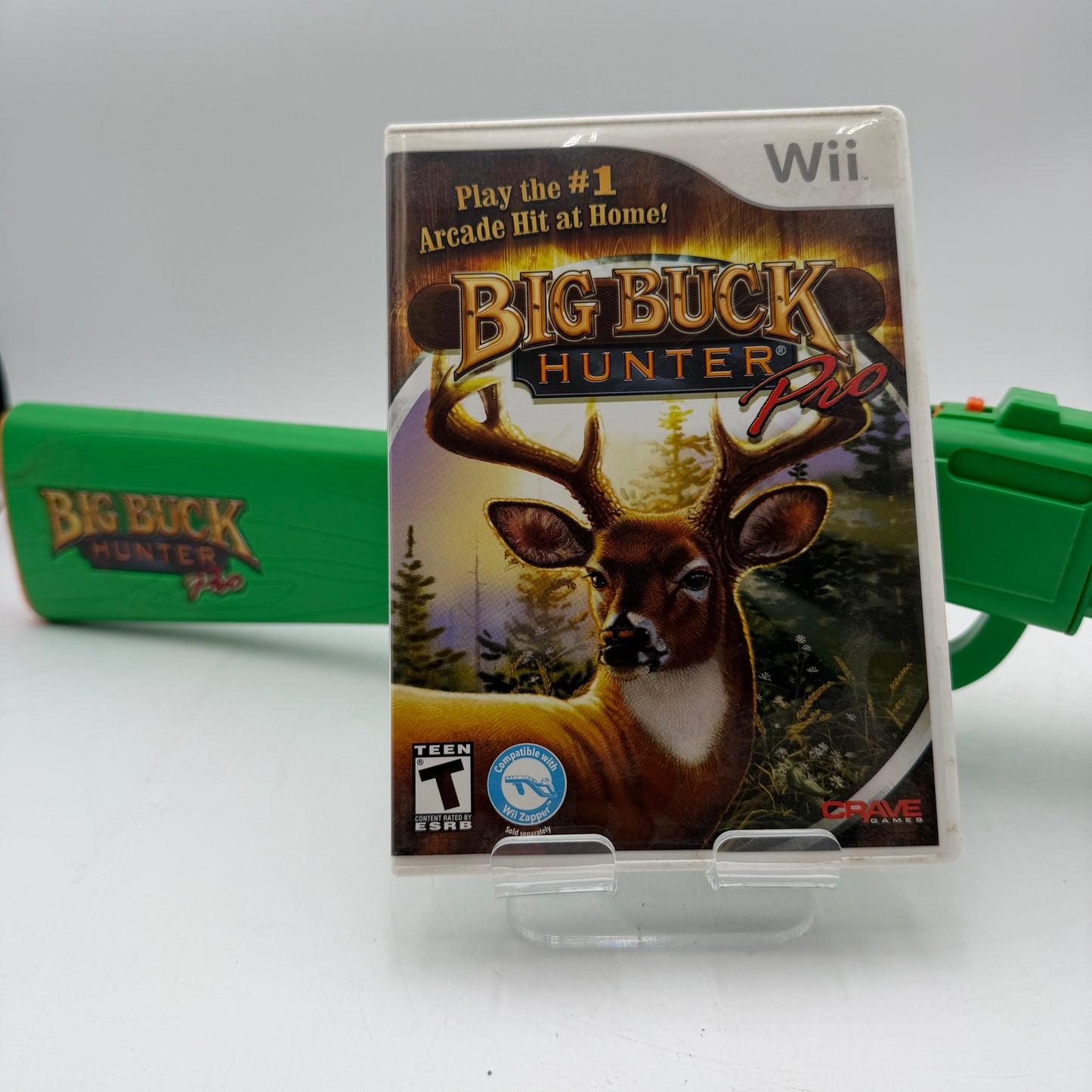 Wii Big Buck Hunter Pro Video Game with Box & Gun