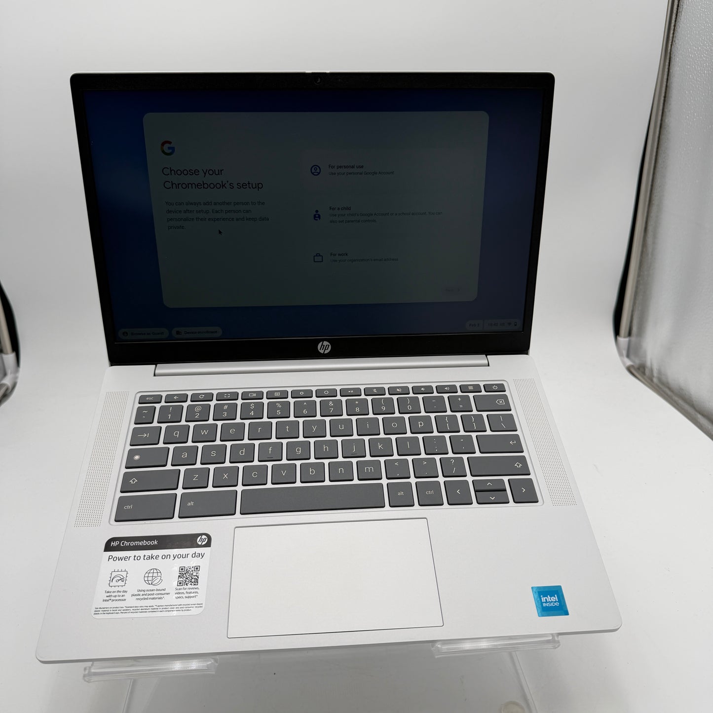 HP Chromebook 14a-nf0121wm 14 Inch 128GB 4GB N2000 Silver Used With Box