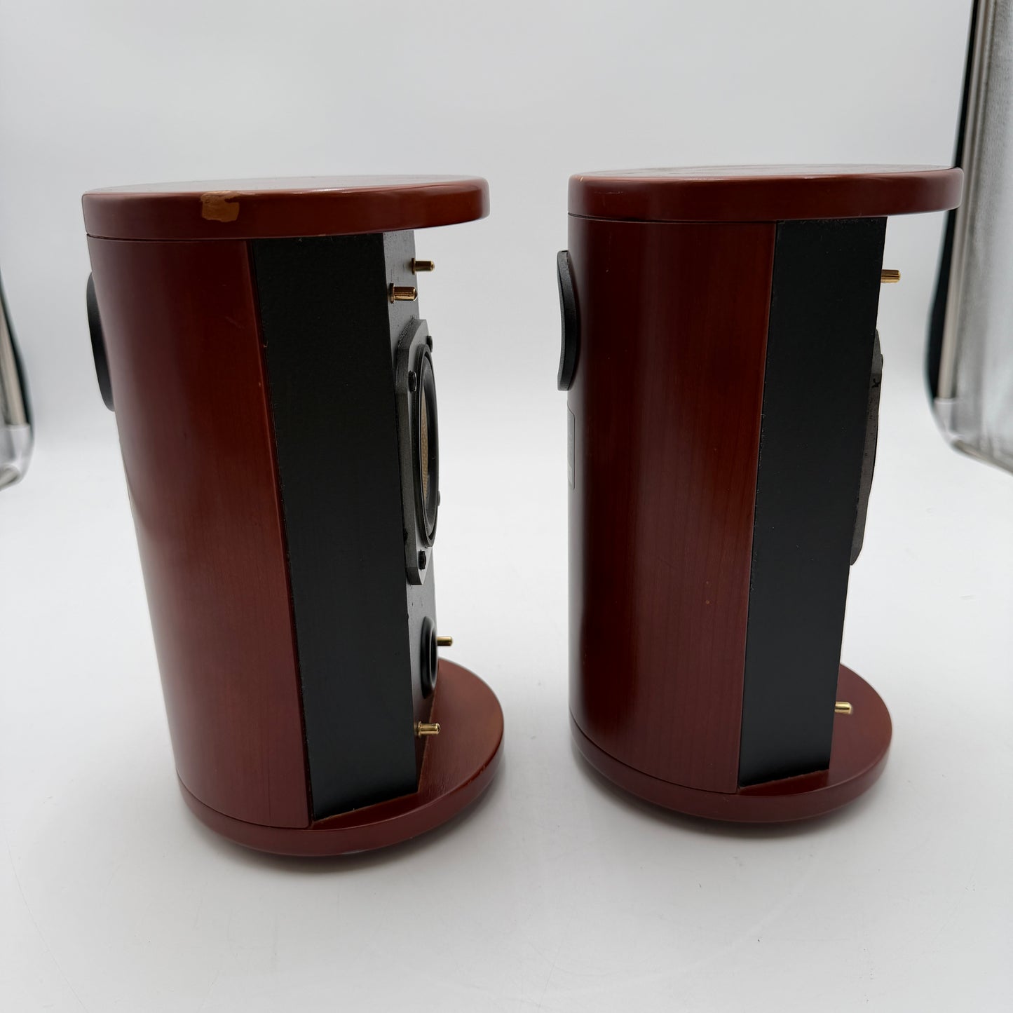 JVC SP-FSSD9 Cherrywood Vintage Bookshelf Speakers 20W Used - Brown