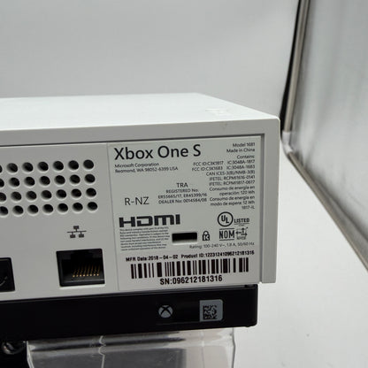 Microsoft Xbox One S (1681) 2016 1TB White Video Game Console ONLY