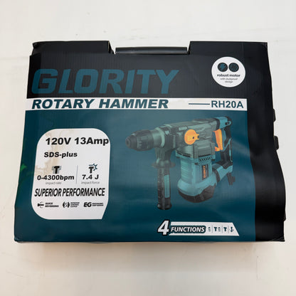 GLORITY 1-1/4 Inch SDS-Plus 13 Amp Heavy Duty Rotary Hammer Drill New In Box