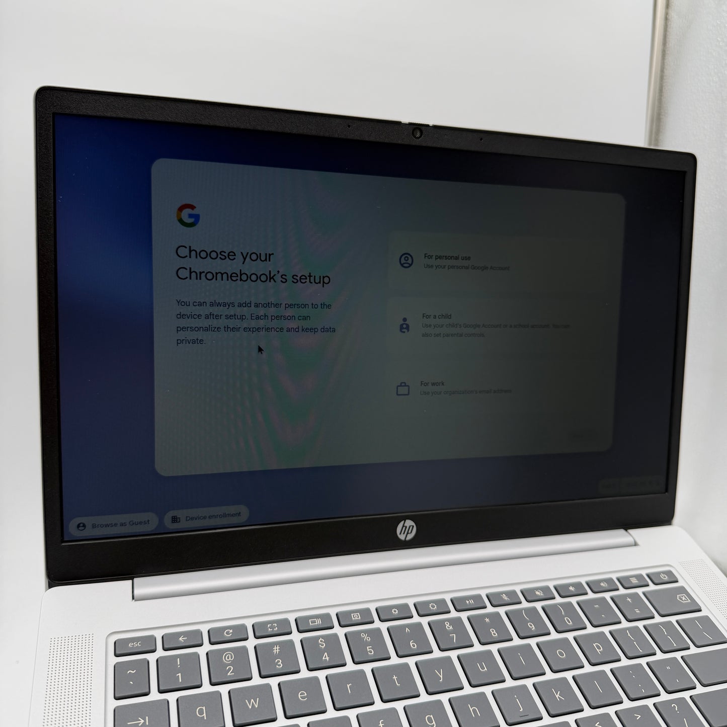 HP Chromebook 14a-nf0121wm 14 Inch 128GB 4GB N2000 Silver Used With Box