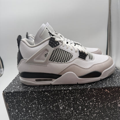 New In Box Jordan Air Jordan 4 Retro White/Black Neutral Grey DH6927-111 10.5