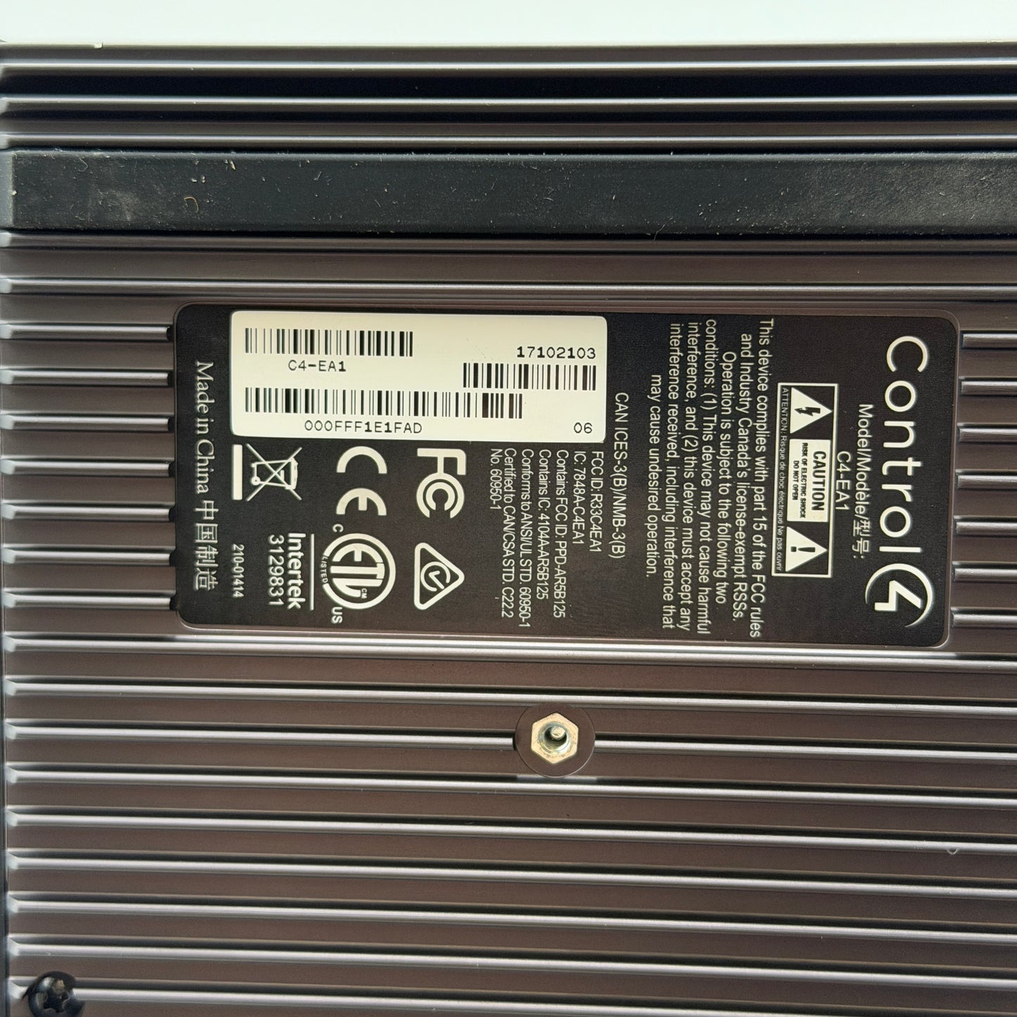 Control 4 C4-EA1 V1 Entertainment Automation Controller