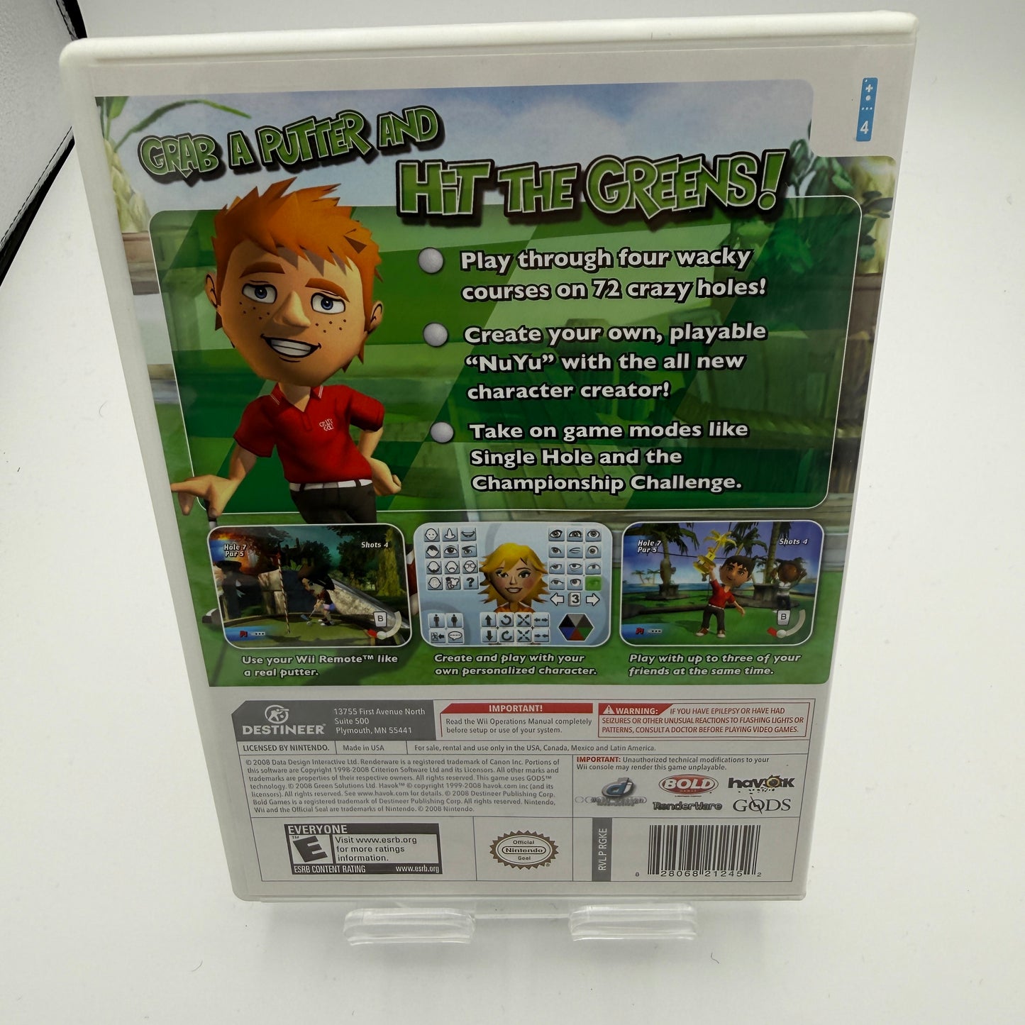 Wii Kidz Sports Crazy Golf Video Game CIB
