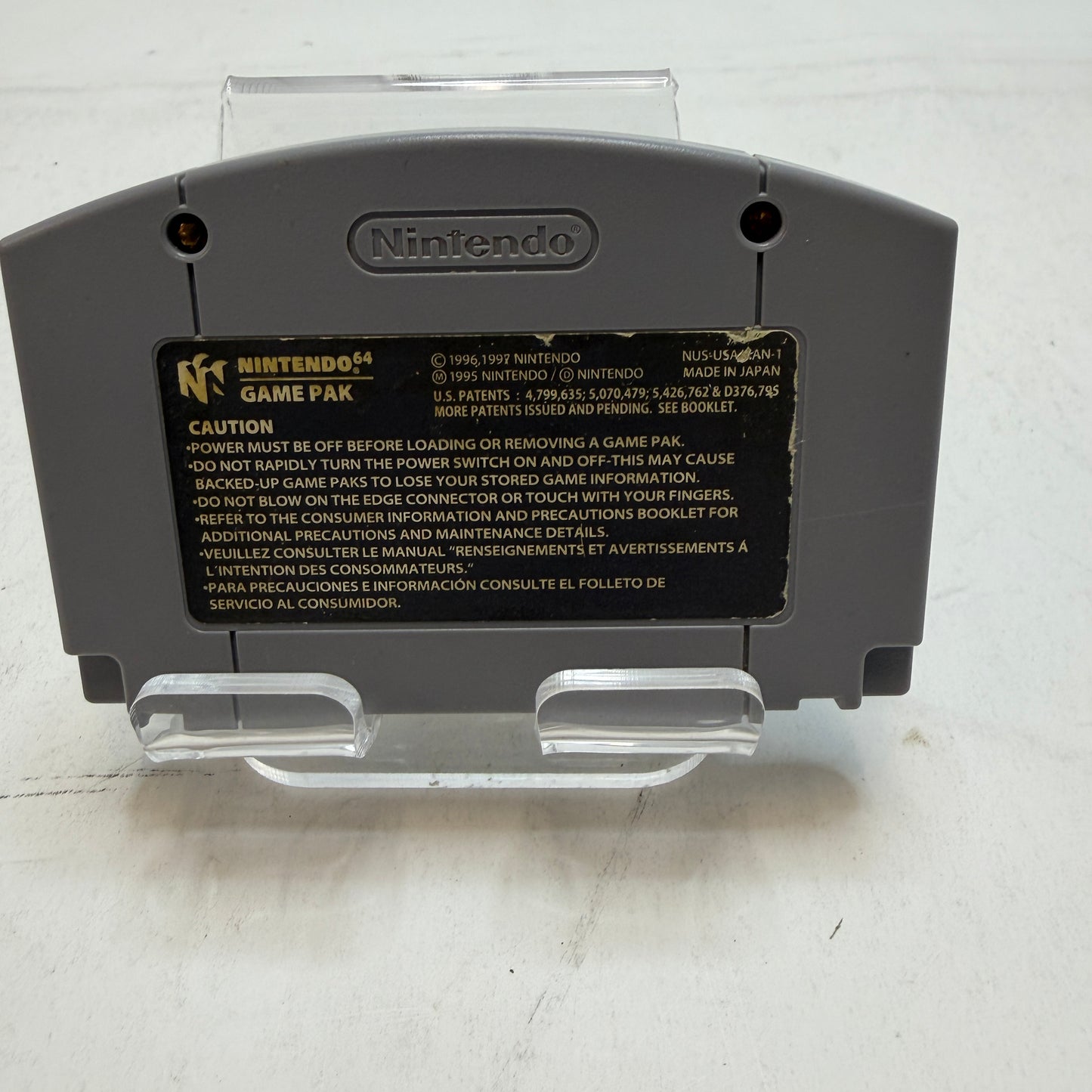 Nintendo 64 Space Invaders Gray Video Game Used