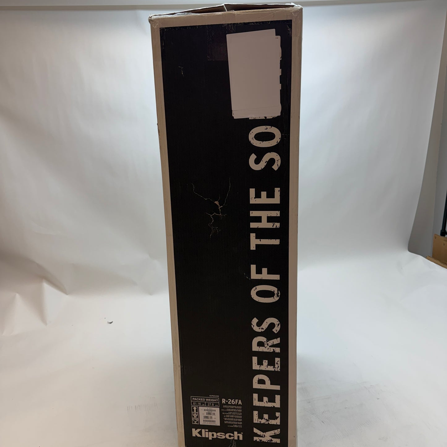 Klipsch R-26FA Floor Standing Speaker Black Used With Box READ