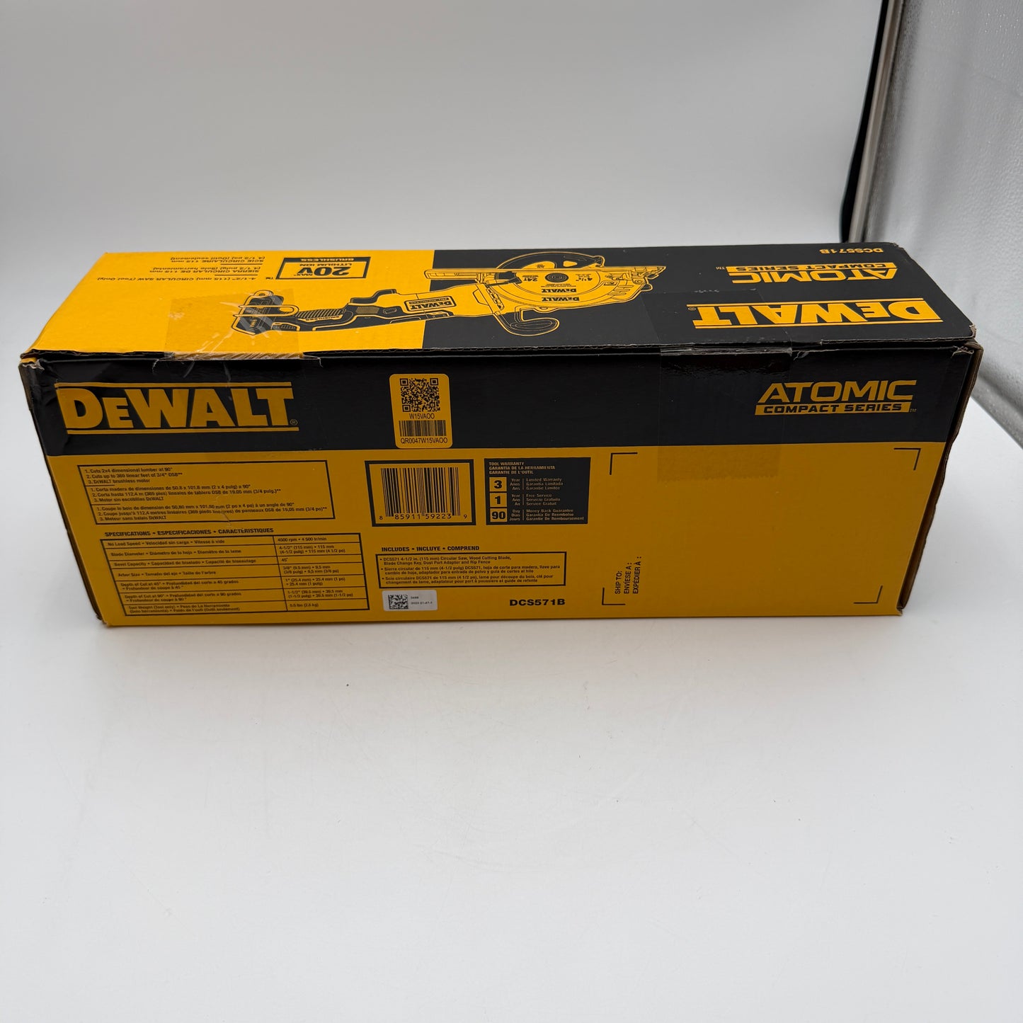DeWalt DCS571B Atomic Compact 4-1/2 inch Circular Saw Tool Only NIB