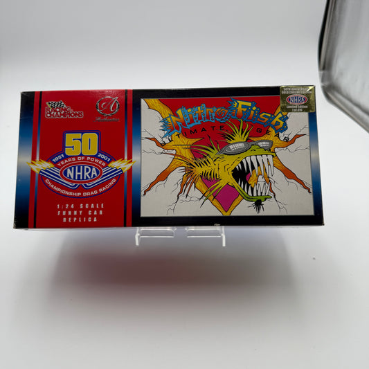 Action Racing 50TH ANNIVERSARY GOLD CHROME NHRA Nitro Fish Funny Car 1:24 Diecast Limited Edition