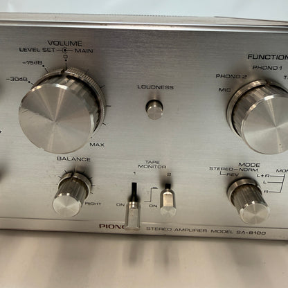 Vintage Pioneer SA-8100 Stereo Integrated Amplifier READ