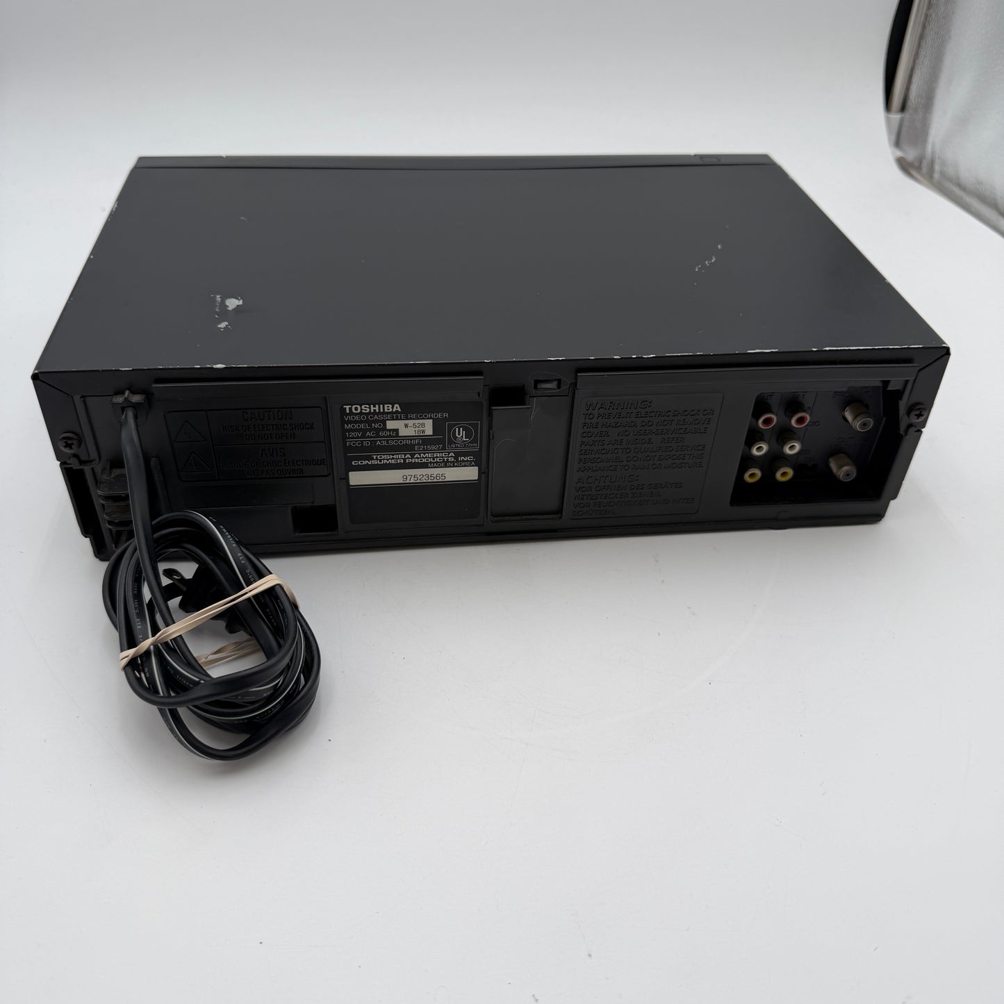 Vintage Toshiba 4 Head VCR VHS Player W-528 Black TESTED