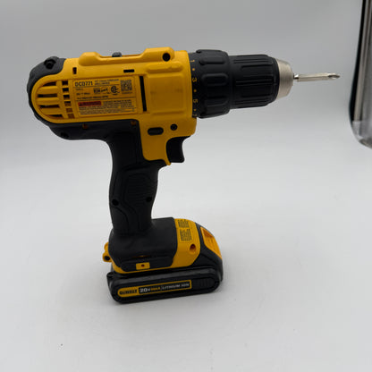 DeWalt DCD771 1/2 Inch Cordless Drill Driver With One Battery No Charger