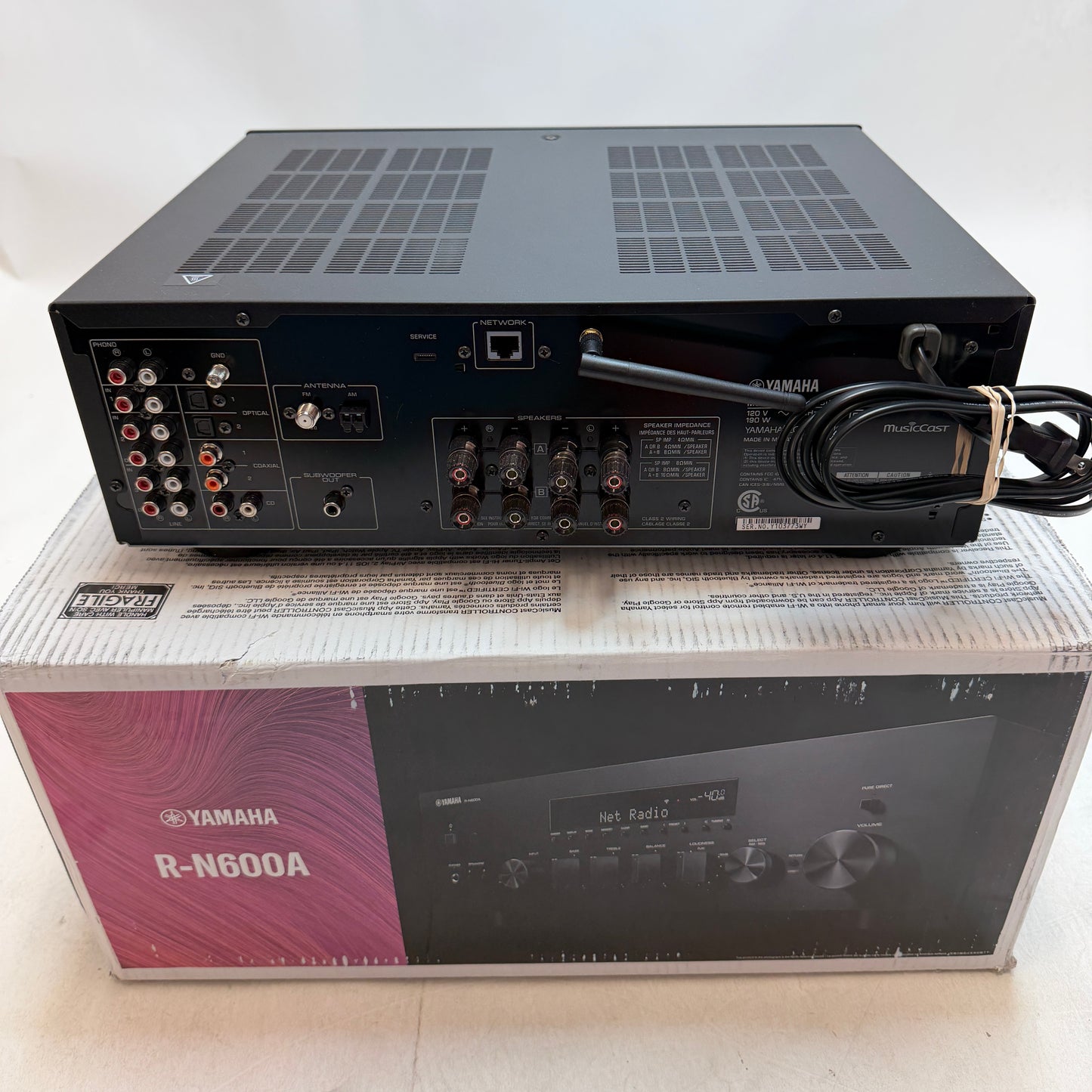 Yamaha R-N600A Receiver Black Used With Box