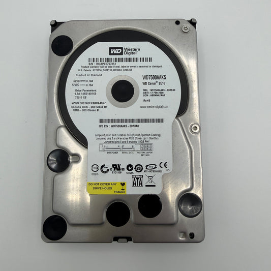 WD Western Digital 750GB 7.2K SATA 3.5" HDD WD7500AAKS