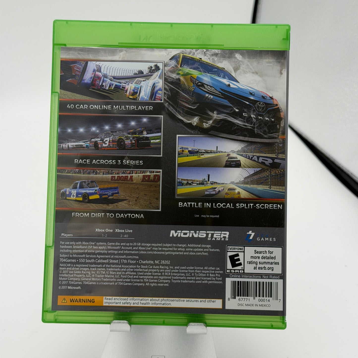 NASCAR Heat 2 Xbox One Video Game Used With Box