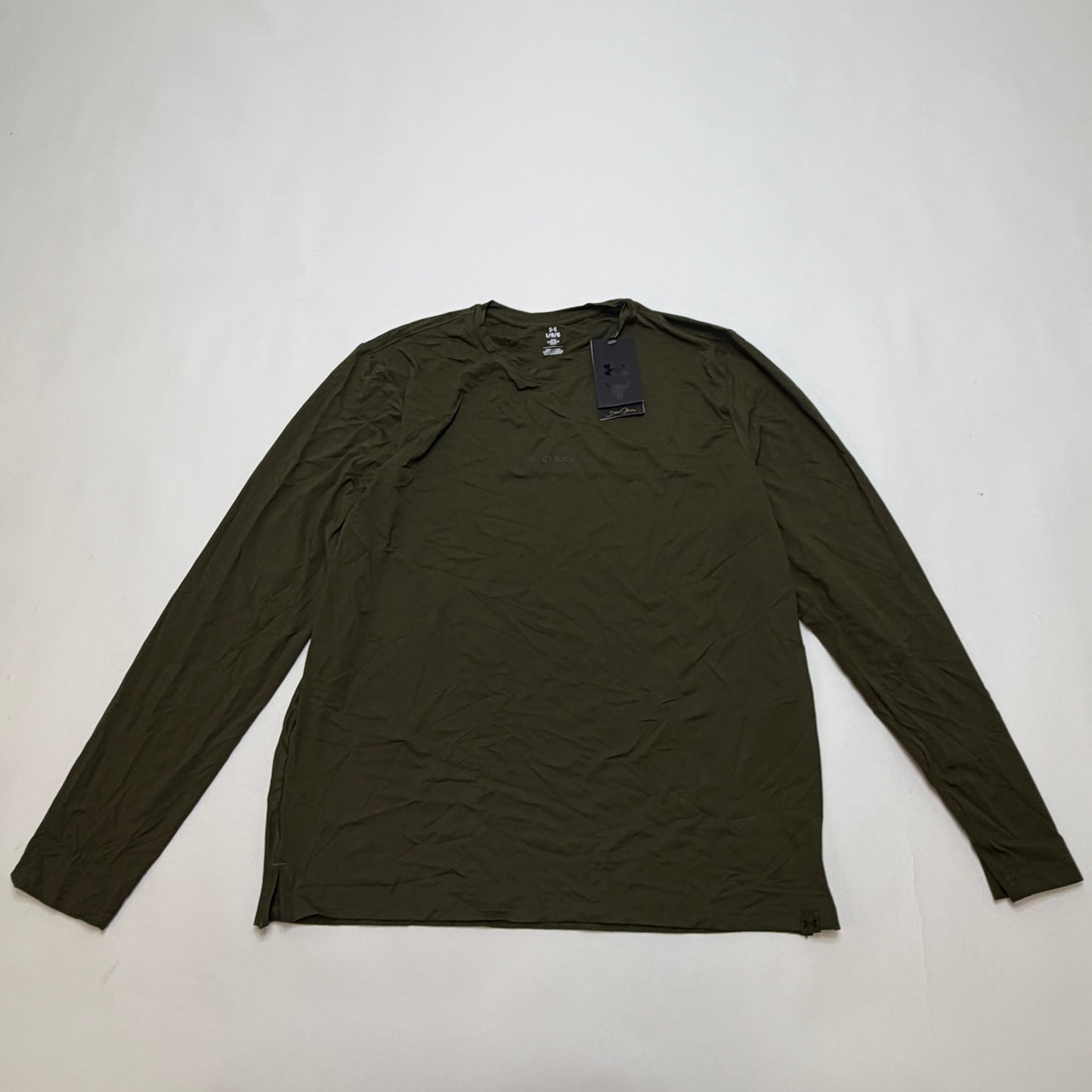 NWT Under Armour Project Rock Iso-Chill Long Sleeve Shirt Olive Green Large