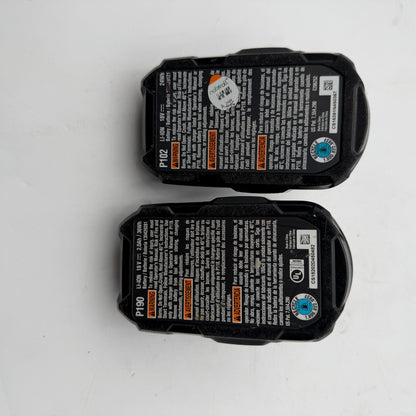 Ryobi ONE+ Battery Charger and 2 Battery Lot - Green