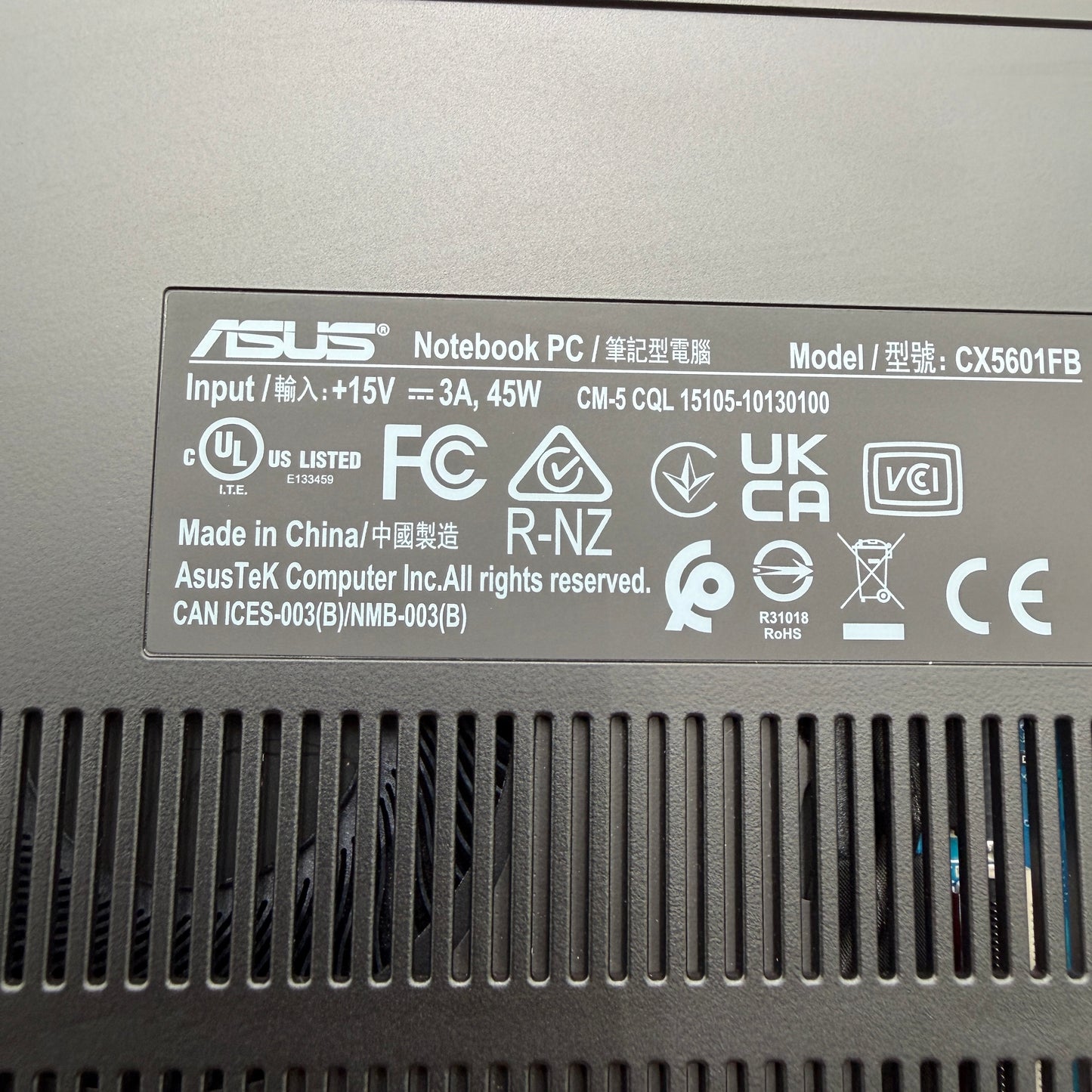 Asus Chromebook CX1 CX5601FB 16" i3-1215U 8GB RAM 128GB SSD Open Box
