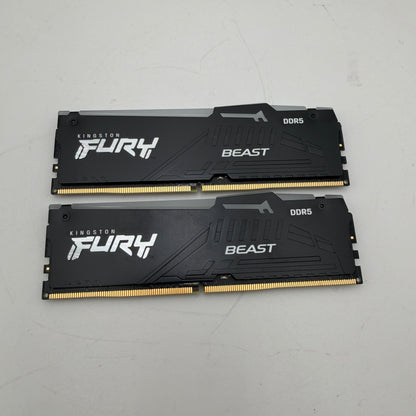 Kingston FURY Beast RGB 32GB (2x16GB) DDR5 RAM 5200MHz Black