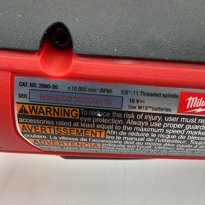 Milwaukee Tool 2686-20 M18 Brushless 4-1/2" / 5" Cut-Off Grinder Red Used
