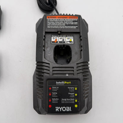Ryobi ONE+ Battery Charger and 2 Battery Lot - Green