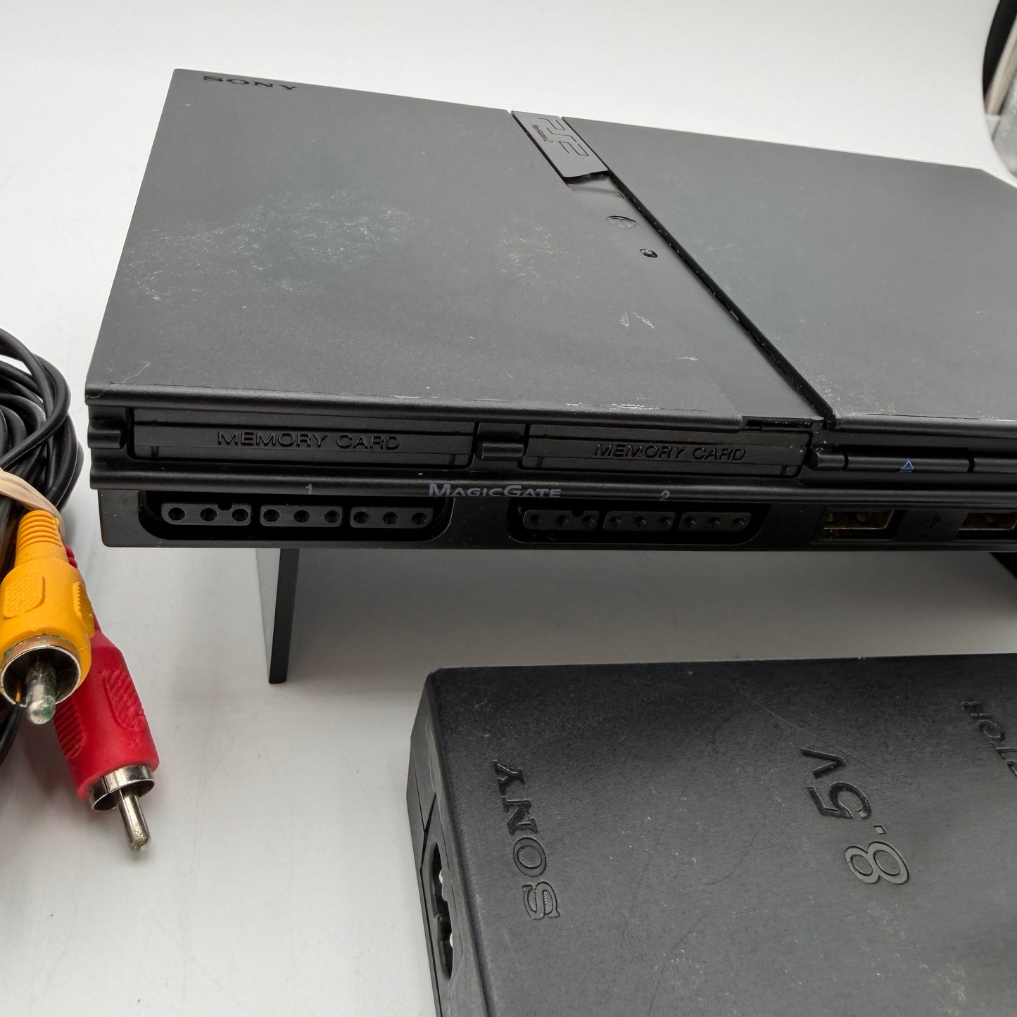Sony PlayStation 2 Slim SCPH-77001 Black Used Condition With Cables Tested