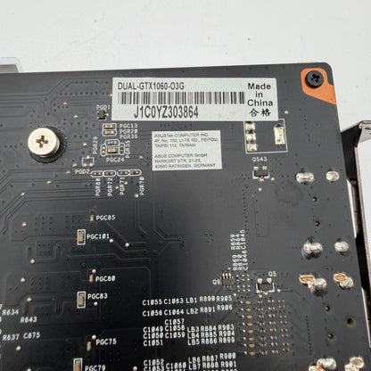 Used Asus GeForce GTX 1060 3GB GDDR5 Graphics Card DUAL-GTX1060-03G White