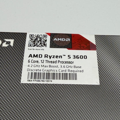 AMD Ryzen 5 3600 - New Open Box - Silver