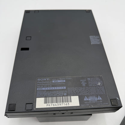 Sony PlayStation 2 Slim SCPH-77001 Black Used Condition With Cables Tested