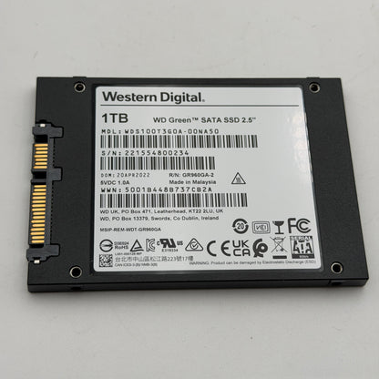 Western Digital WD Green SATA 1TB 2.5" SSD - Black