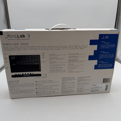 Arturia MiniLab 3 MIDI Controller Silver With Box