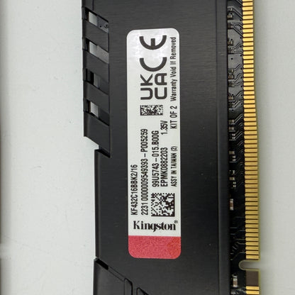 Kingston FURY Beast 16GB (2x8GB) DDR4 Desktop RAM Kit Black