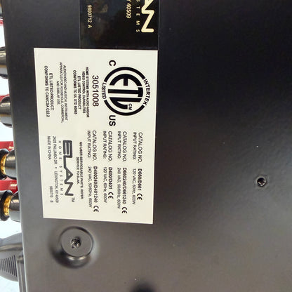 Elan D660/D661 6 Channel Digital Power Amplifier Black Used