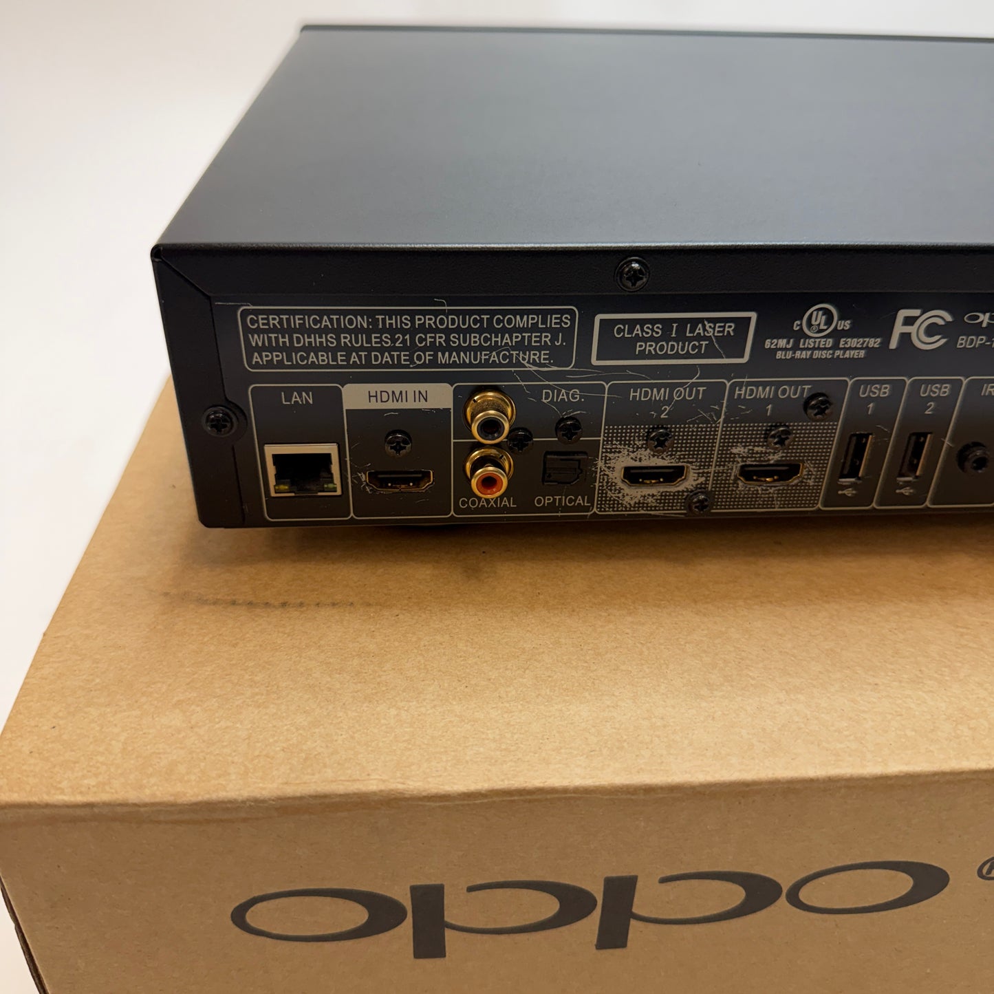 OPPO BDP-103D Blu-Ray Disc Player Black Used With Box