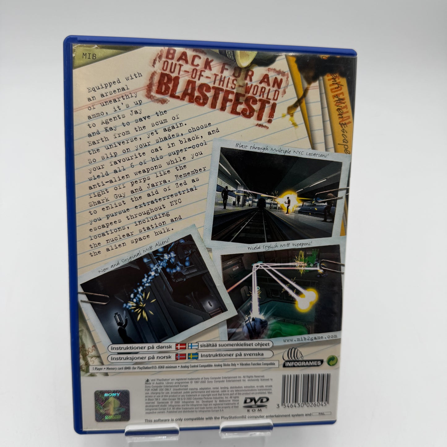 PAL PlayStation 2 Men In Black II Alien Escape with Box