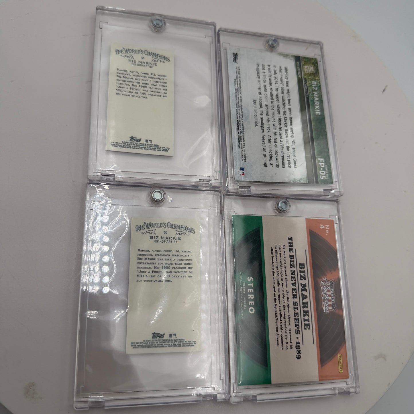 Topps Biz Markie Collectible Cards Lot of 4 Panini, Allen & Ginter