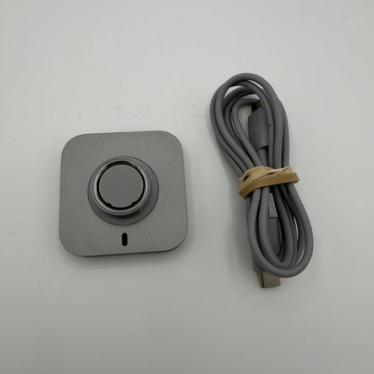 Oura Ring 4 Smart Ring Size 7 Black Silver with Charger and Base