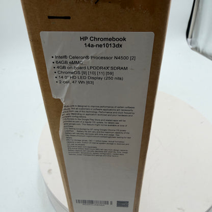 HP Chromebook 14a-1013dx 14-inch Laptop 4GB RAM 64GB Silver New Open Box