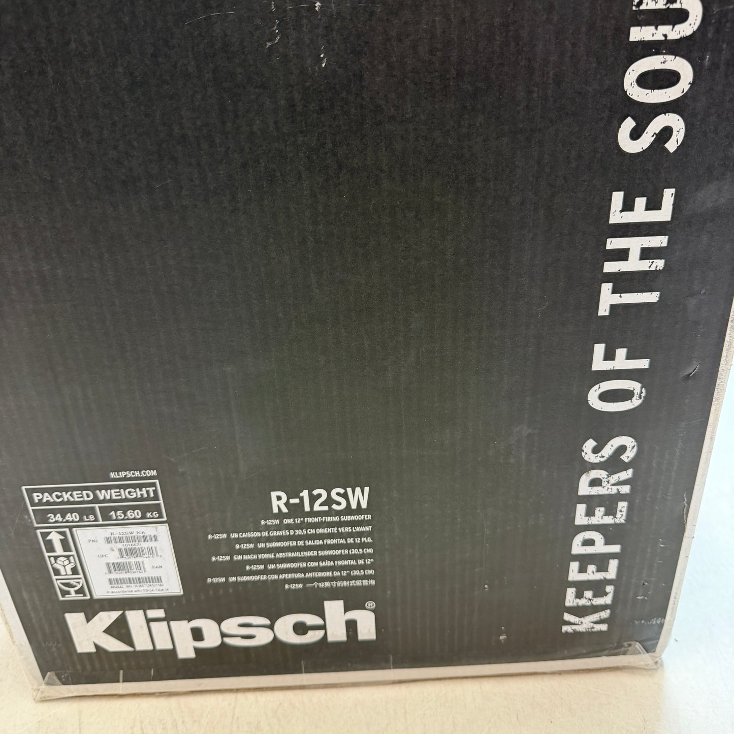 Klipsch R-12SW Subwoofer Black New In Box