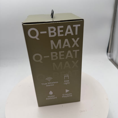 Quickcell Q-BEAT MAX Portable Wireless Bluetooth Speaker, Black, 12-Hour Playtime, IPX4