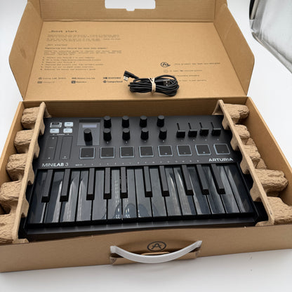 Arturia MiniLab 3 MIDI Controller Silver With Box