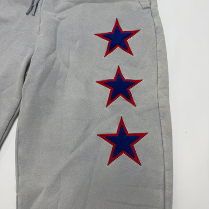 Under Armour Icon Men's Joggers XL Gray Star Patch Chenille Fleece Oversized
