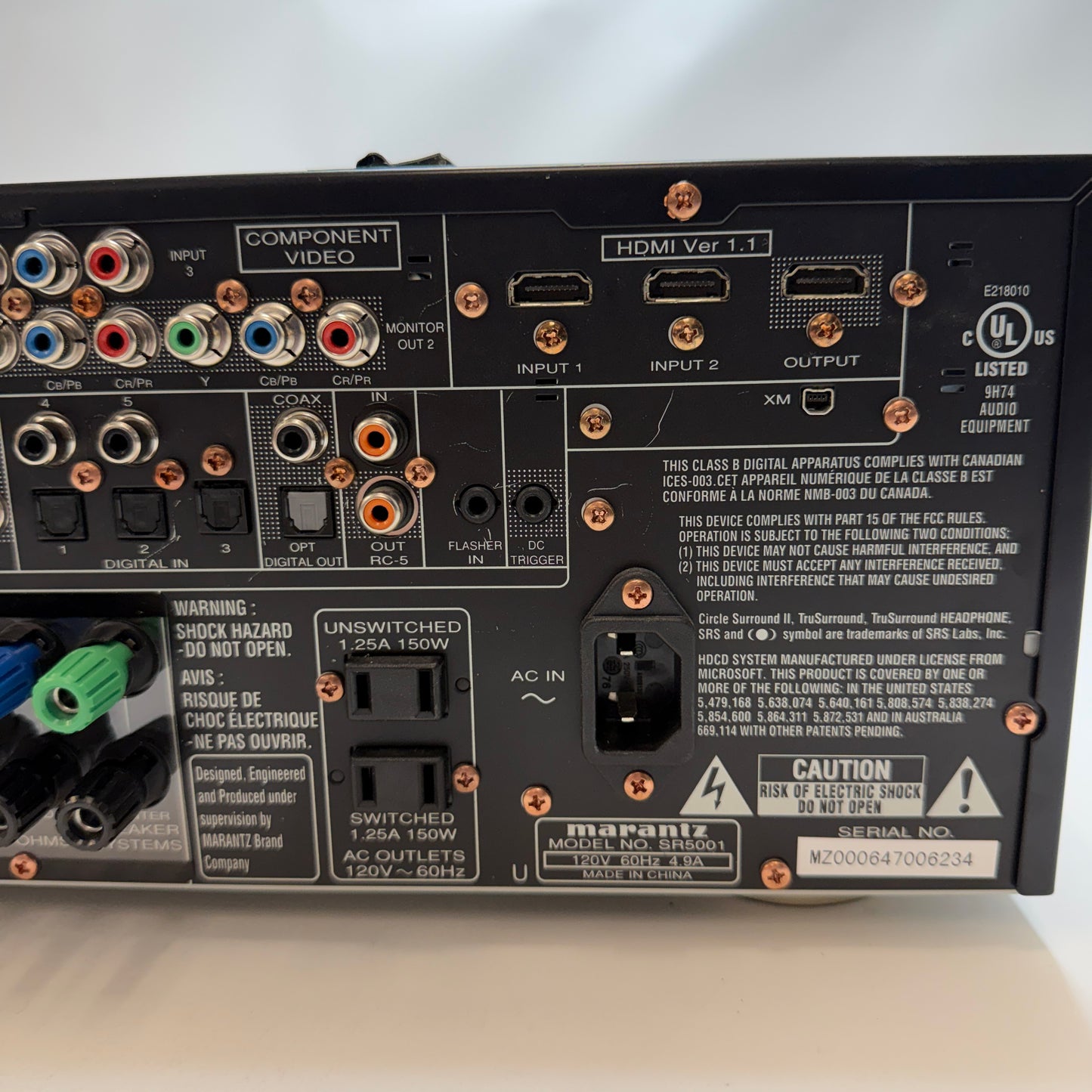 Marantz SR5001 7.1 AV Surround Receiver
