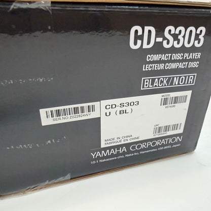 Yamaha CD-S303 Black Compact Disc Player New In Box