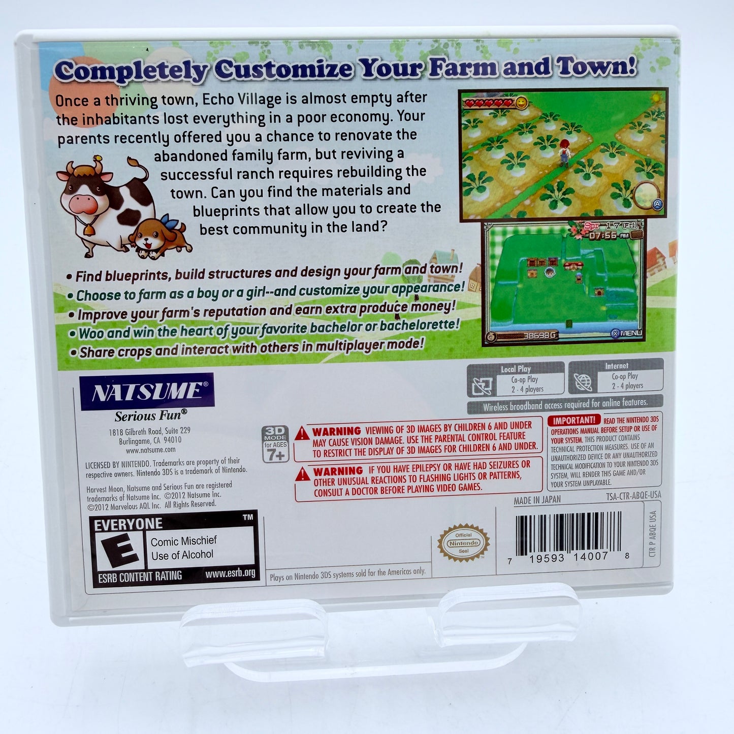 Nintendo 3DS Harvest Moon 3D: A New Beginning CIB