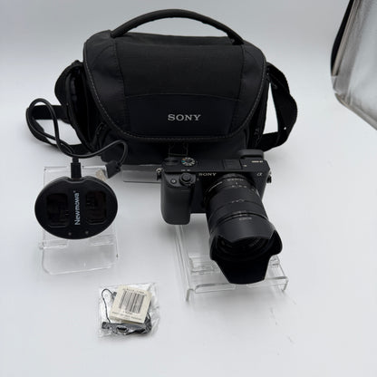 Sony A6000 Digital Camera - Black with Carrying Bag and Charger