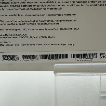 Meta Oculus Quest 2 128GB Virtual Reality Headset - White