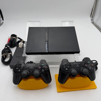 Sony PlayStation 2 Slim (SCPH-75001) Two controllers